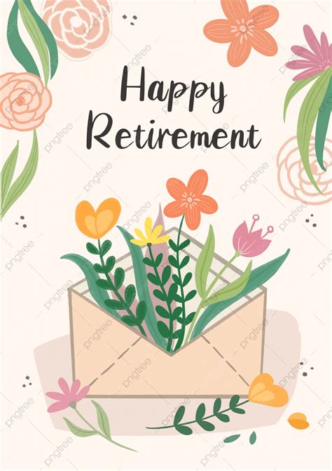 Happy Retirement Flower Blessing Template Template Download on Pngtree