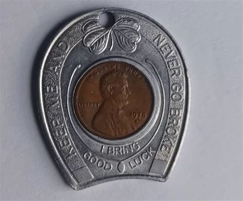 VTG ARCADE ATTICA railroad NY keychain lucky wheat lincoln penny horseshoe charm $25.00 - PicClick