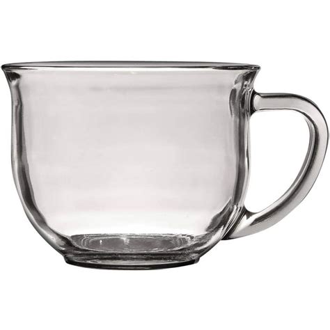 Coffee Mug - Clear Glass Mugs, 18 oz. 4 Pcs - Great for Gifts for women ...