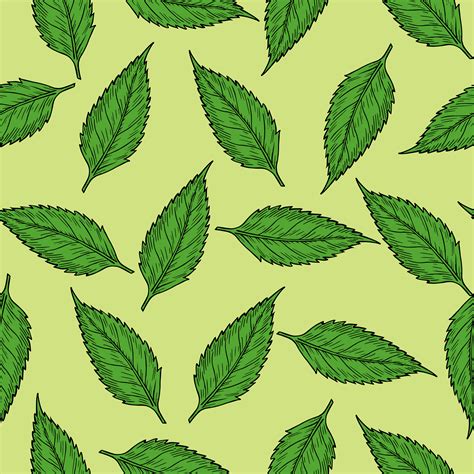 Green Leaves Pattern vector clipart image - Free stock photo - Public ...