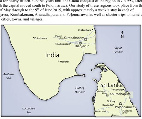 1. Map of Southern India and Northern Sri Lanka. | Download Scientific ...