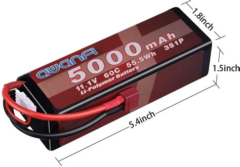 AWANFI 3S Lipo Battery 11.1V 5000mAh 60C RC LiPo Battery Pack Hardcase ...