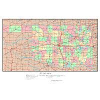 Detailed map of Oklahoma state with roads and highways | Oklahoma state ...