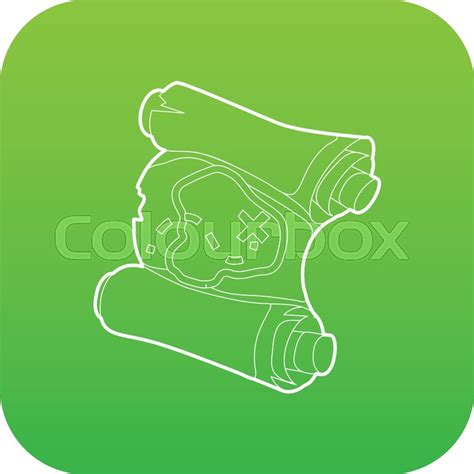 Map icon green vector isolated on ... | Stock vector | Colourbox