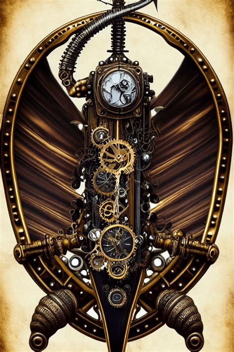 Snail Steampunk Mechanical Wings Centered Portrait Fantasy Steampunk ...