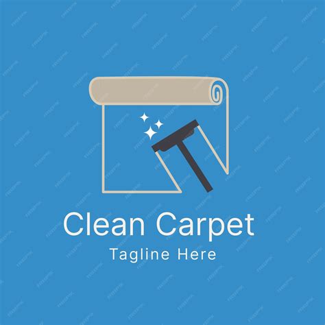 Premium Vector | Carpet cleaning flat vector logo