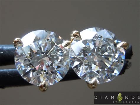 2.06ctw E SI1 Round Lab Grown Diamond Earrings