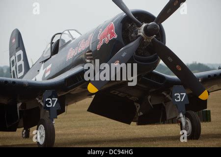 WW11 Corsair fighter aircraft at the Imperial War Museum,Duxford ...