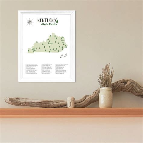 PRINTABLE Kentucky State Parks Map-State Parks Of Kentucky | Etsy