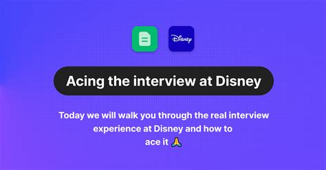 How to Ace the Disney Interview: Insights from an Ex-Disney Recruiter | by Marcus Palmer ...