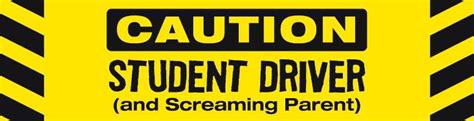 "Caution Student Driver and Screaming Parent" Car Magnet | Student ...