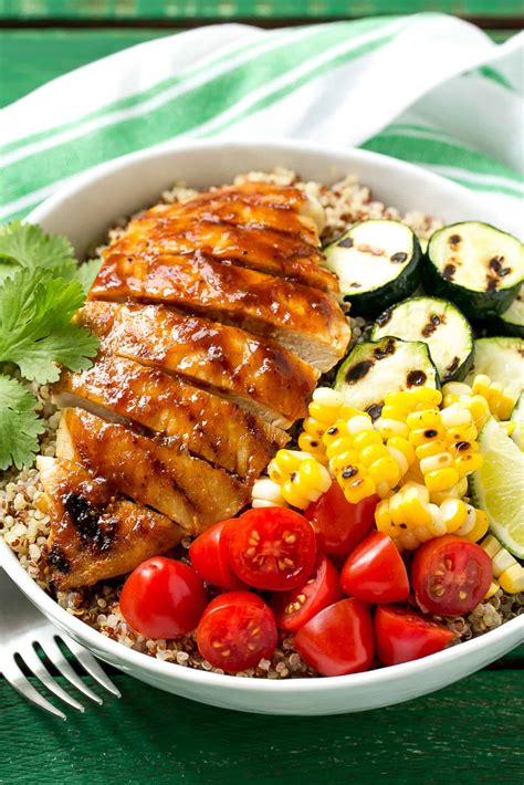 Barbecue Chicken Quinoa Bowl Recipe | Healthy Fitness Meals