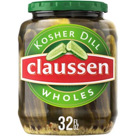 Claussen Kosher Dill Pickle Wholes, 32 fl oz - Fred Meyer