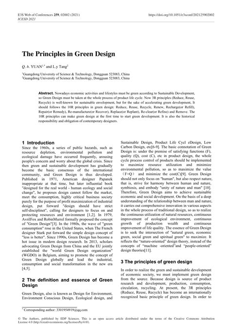 (PDF) The Principles in Green Design