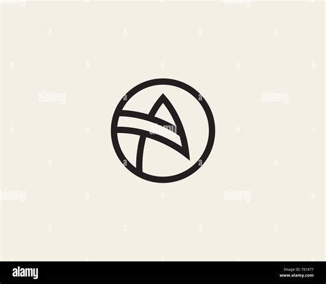 Letter A logo design template. Black and white version of vector design ...