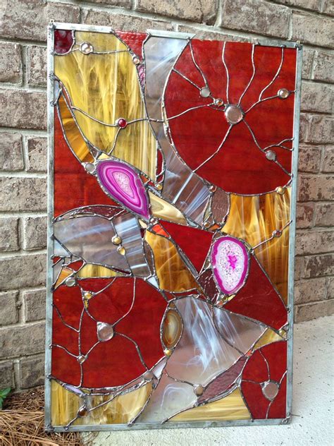 Stained Glass Abstract Transom Window Suncatcher Panel Valance - Etsy