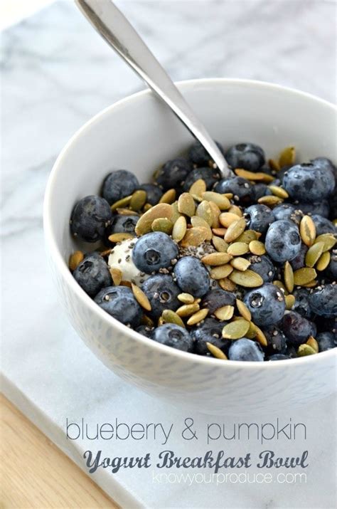 Greek Yogurt Breakfast Bowl with Blueberries and Pumpkin Seeds - Know ...