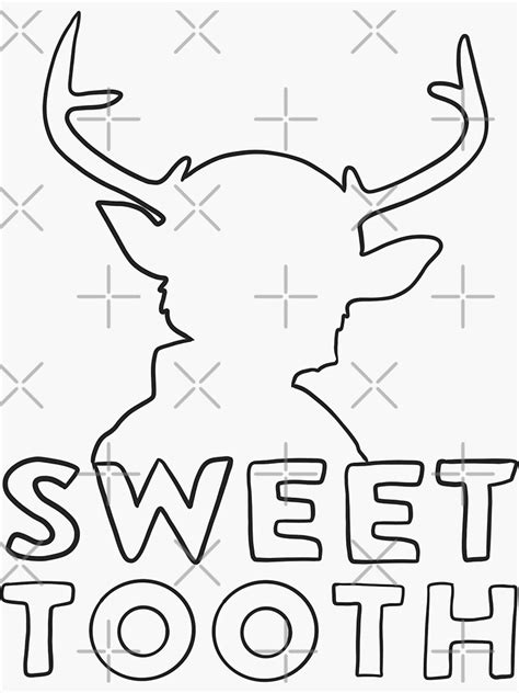 "Sweet tooth Netflix | logo" Sticker for Sale by Katedmz | Redbubble