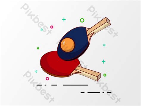 Drawing Cartoon Table Tennis Element Design PNG Images | AI Free Download - Pikbest