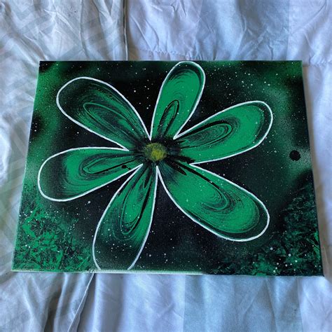 Flower Power Spray Paint Art Canvas | Etsy