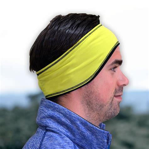 Running Reversible Performance Headband - Yellow/Black | Running Headbands | Headbands for Runners