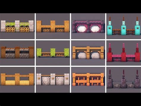 12 Must Know Minecraft Wall Designs! (Tutorial) - YouTube Minecraft ...