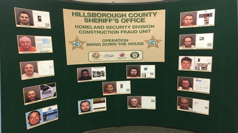 Hillsborough Co. sheriff arrests 15 unlicensed contractors in 'Operation Bring Down the House ...