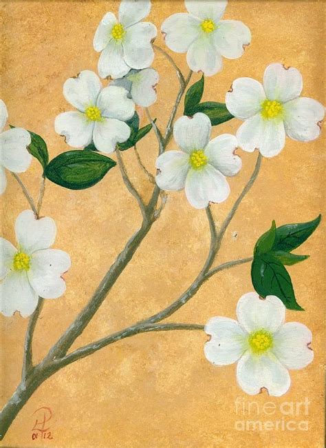 Dogwood Painting - Dogwood Fine Art Print | Flower art painting, Tree ...