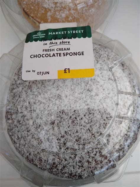 Morrisons Fresh Cream & Jam / Lemon or Chocolate Sponge Cake - HALF PRICE, £1 at Morrisons