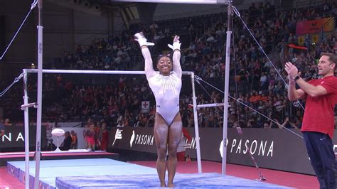 Simone Biles' incredible uneven bars routine in all-around competition - NBC Sports