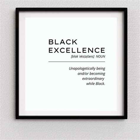 BLACK EXCELLENCE Print Quotes Print Poster Print Wall Art | Etsy