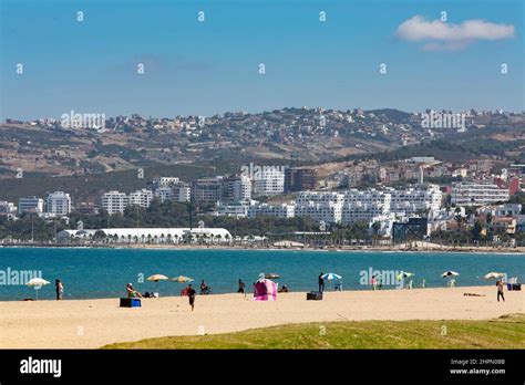 Tangier, Morocco, boardwalk beach Stock Photo - Alamy