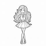 Barbie Coloring Pages Fashion  Xcoloring sketch template