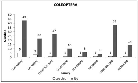 Species and Number of individuals in coleopteran families | Download Scientific Diagram