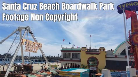 Santa Cruz Beach Boardwalk - Park Footage - October 2020 - Non Copyright - YouTube