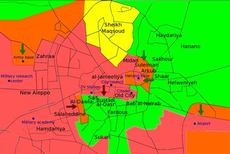 Syria War Aleppo Map