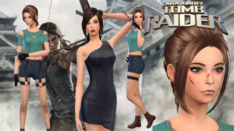 Sims4- Creating a 'Lara Croft (Tomb Rider)' Sim - YouTube