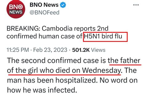 Scary. H5N1's about 50% deadly, & it's never passed human-to-human ...