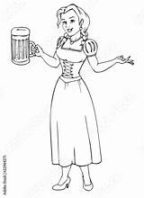 Dirndl Coloring Pages Sketch Page sketch template