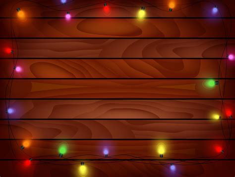 Christmas background - Planked wood with lights 5356915 Vector Art at ...