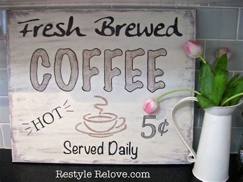 DIY Kitchen Coffee Sign | Coffee kitchen, Coffee signs, Diy kitchen decor