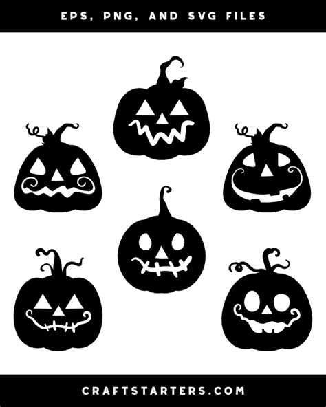 Whimsical Jack O Lantern Silhouette Clip Art