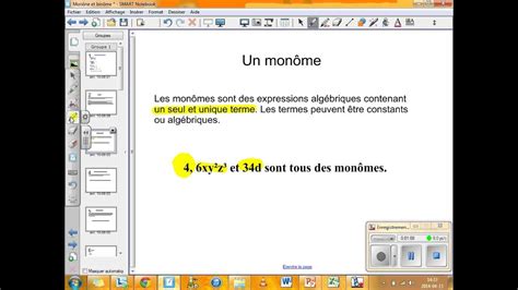 EL - Math 8 - Algèbre - Monôme/Binome - YouTube