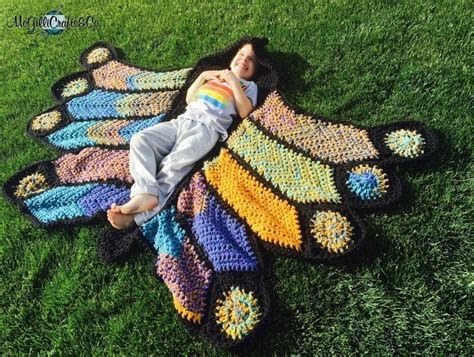 How to Crochet a Butterfly Blanket - MJ's off the Hook Designs