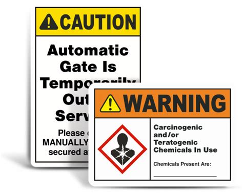 Custom Warning Signs Custom Osha Ansi Warning Signs - vrogue.co
