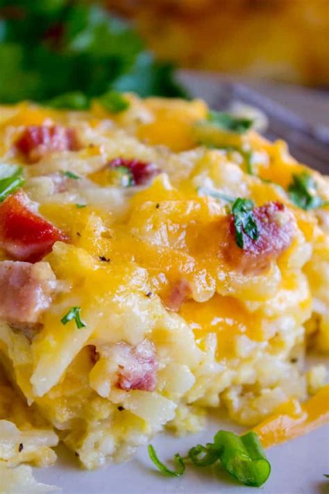 Cheesy Overnight Hash Brown Egg Casserole - The Food Charlatan