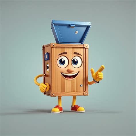 Premium Photo | Box character cartoon mascot vector