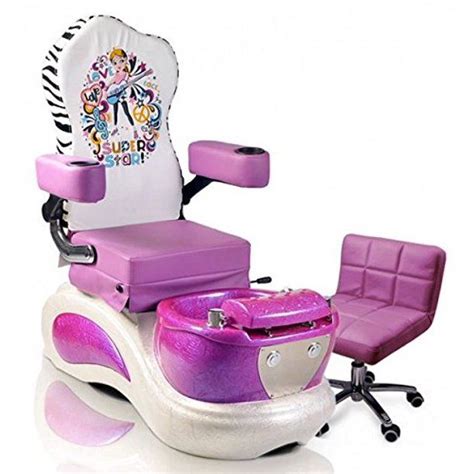 Kids Pedicure Chair PURPLE SUPER STAR Childs Pedicure Spa Nail Salon Furniture & Equipment ...