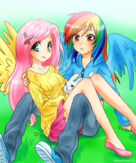 My Little Pony - Rainbow Dash and Fluttershy human. I LOVE that pic ...