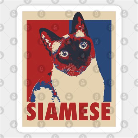 Siamese Cat Pop Art Style - Siamese Cat - Sticker | TeePublic